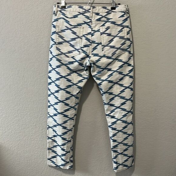 ISABEL MARANT ETOILE, Ikat Nessa Printed Cropped Jeans, Size 38 (US, Size 6) - Picture 7 of 10